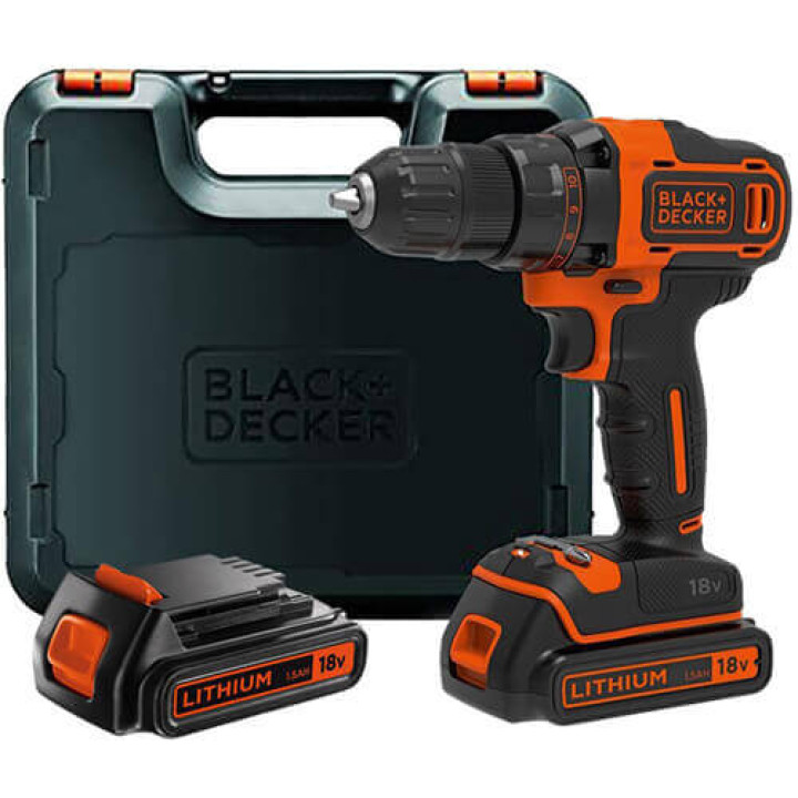 Аккумуляторная дрель-шуруповерт BLACK+DECKER BDCDD186KB