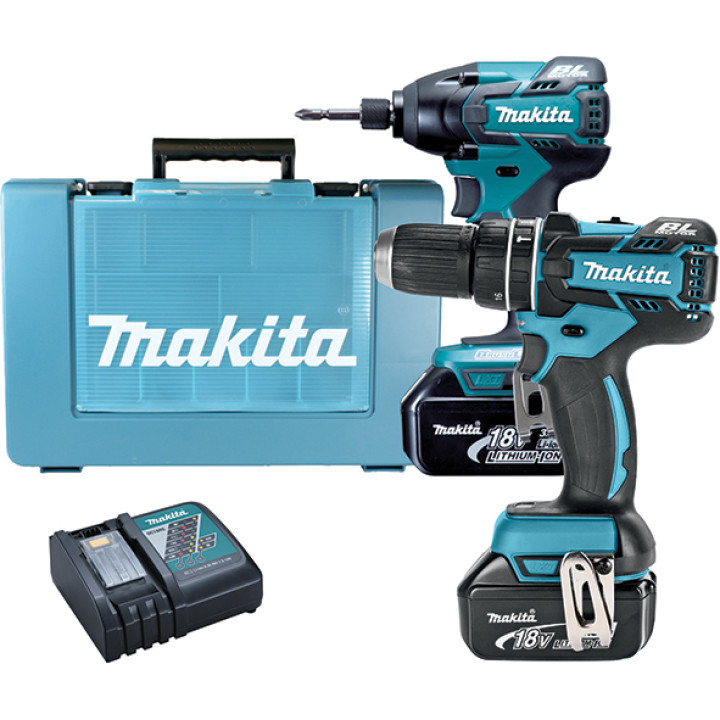 Набор инструментов Makita DLX2002 (DHP480Z, DTD129, BL1830x2, DC18RC)