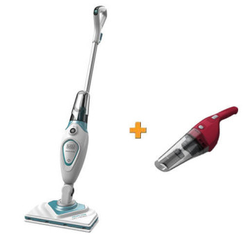 Паровая щетка + подарок аккумуляторный пылесос BLACK+DECKER FSM1616+NVB115WA