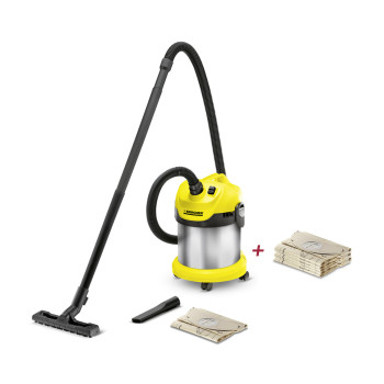Хозяйственный пылесос Karcher WD 2 Premium Basis з металлическим баком