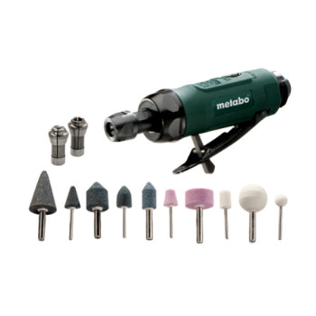 Прямая шлифовальная машина пневматическая + набор насадок Metabo DG 25 Set