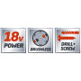 Шуруповерт бесщеточный (без акк) Einhell Expert Plus TE-CD 18 Li Brushless - Solo
