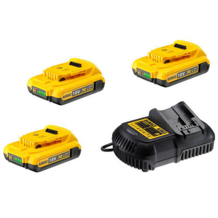 Зарядное устройство и 3 аккумулятора DCB183 2Ач DeWALT DCB105D3