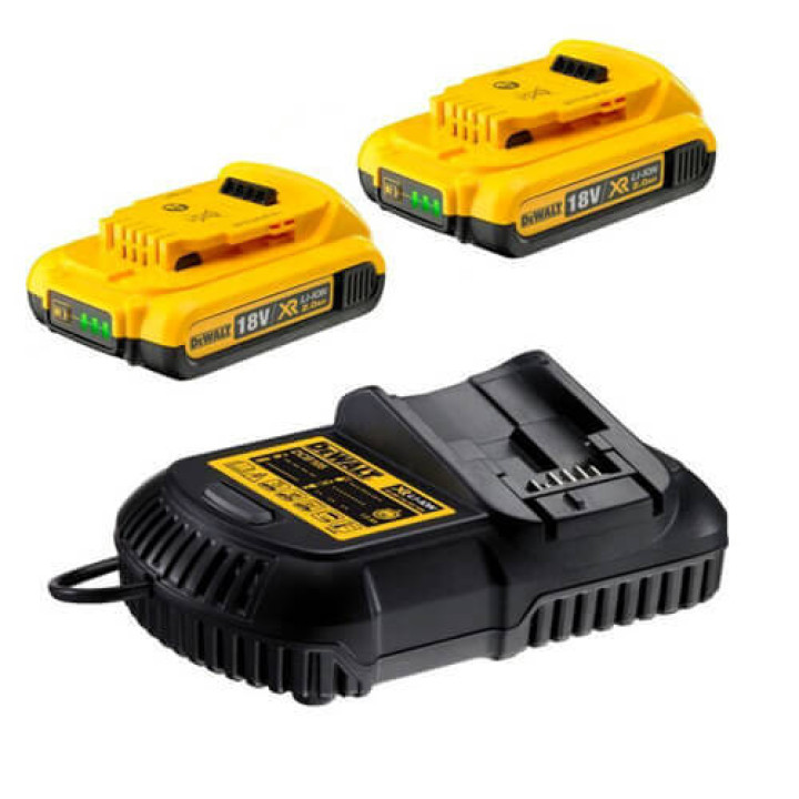 Зарядное устройство и 2 аккумулятора DCB183 2Ач DeWALT DCB115D2