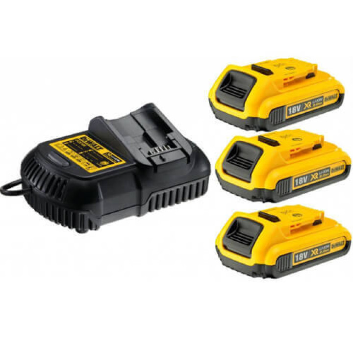 Зарядное устройство и 3 аккумулятора DCB183 2Ач DeWALT DCB115D3